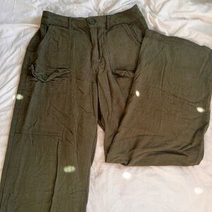 Forever 21 Linen Cargo Pants